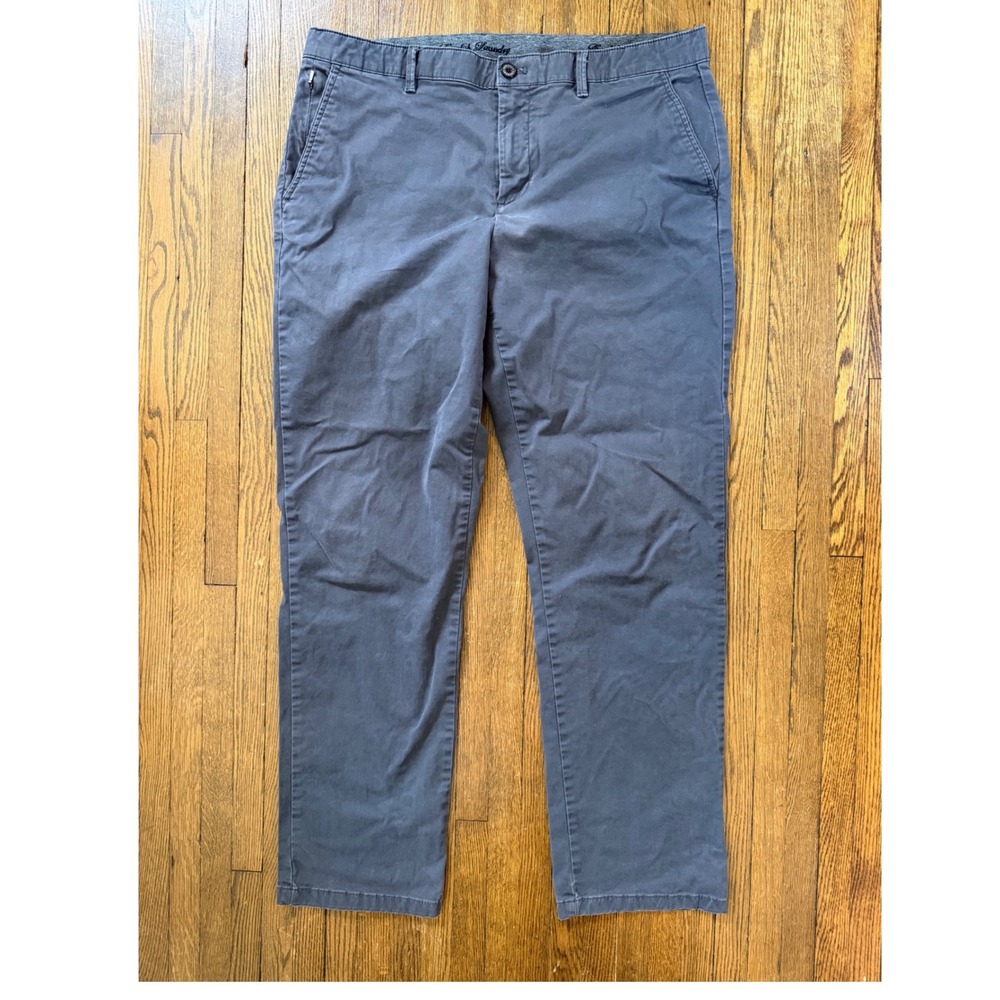 English Laundry Mens Chino Pants 36x32 Charcoal Gray Stretch Cotton Trousers